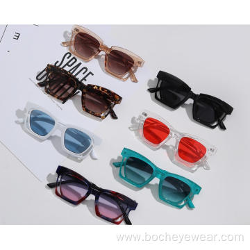 Hot sale creative design vintage retro acrylic gradient women plastic sunglasses